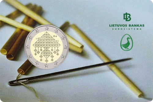 2024 Lietuva 2 eiro BU monēta ar salmu dārzu tradīciju (2)