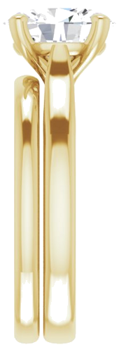 Sužadėtuvių Žiedas „Solitaire“ 750 Geltonojo Aukso Oval 9mm x 7mm (9)