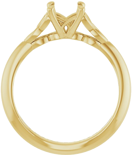 14K Yellow 6.5 mm Round Solitaire Engagement Ring Mounting (2)