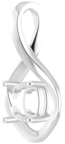 Pakabukas „Infinity-Inspired“ 585 Baltojo Aukso Cushion 7mm (2)