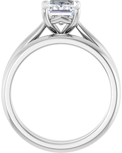 Sužadėtuvių Žiedas „Solitaire“ 585 Baltojo Aukso Emerald 8mm x 6mm (7)