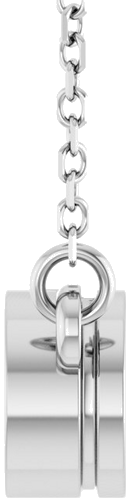 14K White 5.2 mm Round Bezel-Set Solitaire 18  Necklace Mounting (3)