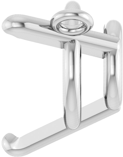 18K White 7 mm Round 3-Prong Necklace Center (3)