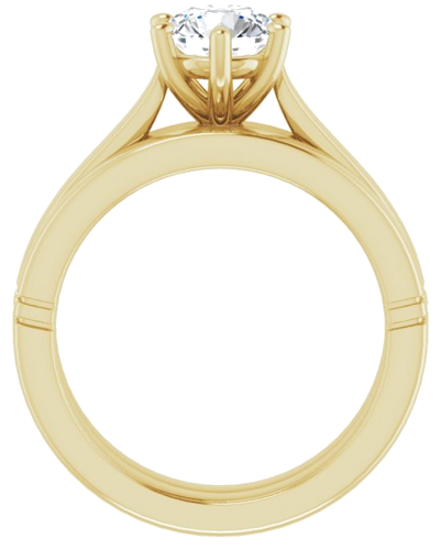 14K Yellow  6.5 mm Round Solitaire Engagement Ring Mounting (7)