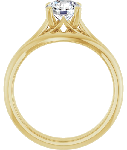 14K Yellow 6.5 mm Round Solitaire Engagement Ring Mounting (7)