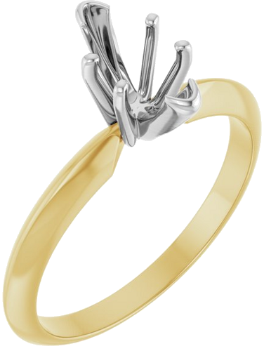 Sužadėtuvių Žiedas „V-End Light Solitaire“ 585 Baltojo Ir Geltonojo Aukso Marquise 8.6mm x 4mm (1)