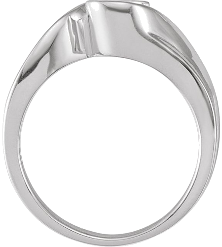 14K White 5.2 mm Solitaire Engagement Ring Mounting (2)