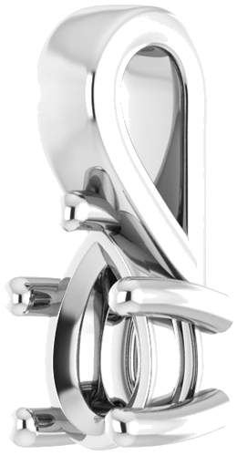 Pakabukas „Solitaire“ 585 Baltojo Aukso Pear Shape 6mm x 4mm (2)