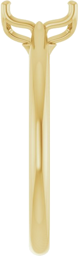 14K Yellow  7x5 mm Emerald Solitaire Engagement Ring Mounting (4)