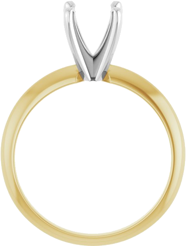 Sužadėtuvių Žiedas „Light Solitaire“ 585 Baltojo Ir Geltonojo Aukso Round 6.6mm x 7.2mm (2)