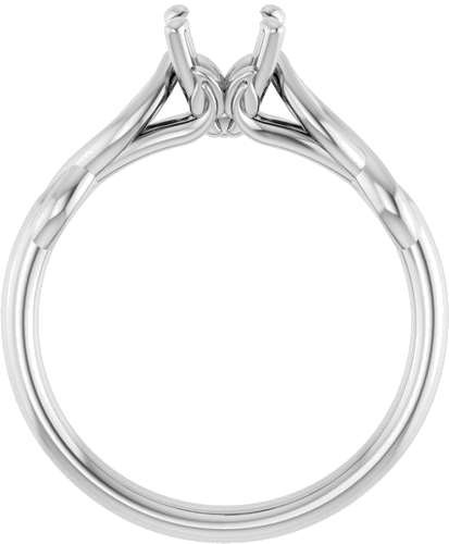 Sužadėtuvių Žiedas „Solitaire“ 585 Baltojo Aukso Round 5.8mm (2)