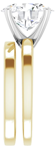 14K Yellow White 11x9 mm Oval Solitaire Engagement Ring Mounting (9)