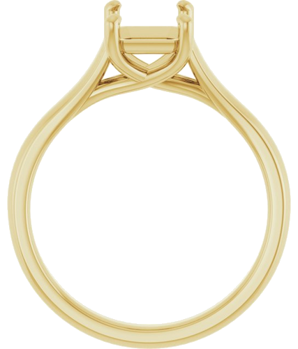 Sužadėtuvių Žiedas „Solitaire“ 585 Geltonojo Aukso Emerald 8mm x 6mm (2)