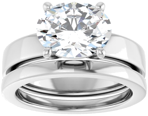 Sužadėtuvių Žiedas „Solitaire“ 585 Baltojo Aukso Oval 10mm x 8mm (8)