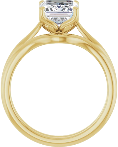 Sužadėtuvių Žiedas „Solitaire“ 585 Geltonojo Aukso Emerald 9mm x 7mm (7)