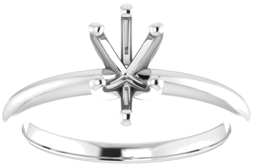 14K White  8x5 mm Pear Solitaire Engagement Ring Mounting (3)