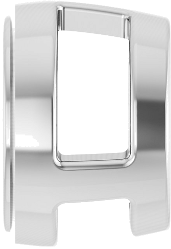 Pakabukas „Round Bezel-Set Slide“ 585 Baltojo Aukso Round 5.8mm (3)