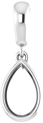 14K White  8x5 mm Pear Pendant Mounting (1)