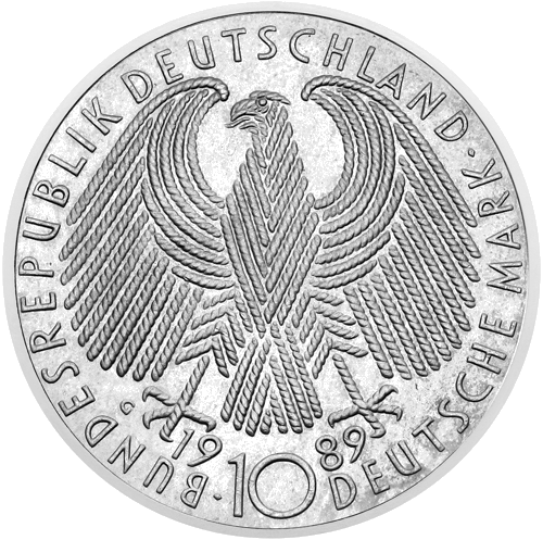 10 Marks 40th Anniversary of the Federal Republic 1989 Germany Silver Coin (2)