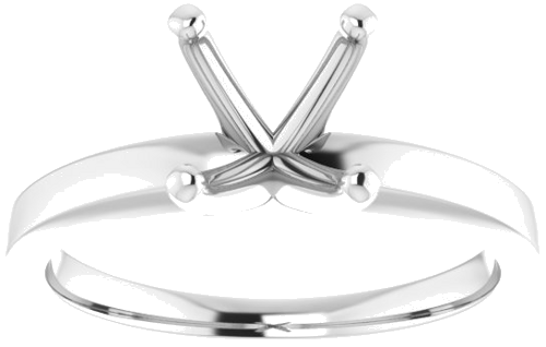 Sužadėtuvių Žiedas „Solitaire“ 417 Baltojo Aukso Round 7.4mm (3)