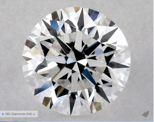 0.59 carat G-VVS2 Excellent cut Natūralus Round Deimantas (1)