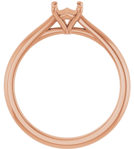 Sužadėtuvių Žiedas „Solitaire“ 585 Rožinis Aukso Oval 7mm x 5mm (2)