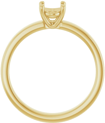 14K Yellow 7x5 mm Oval Solitaire Engagement Ring Mounting (2)