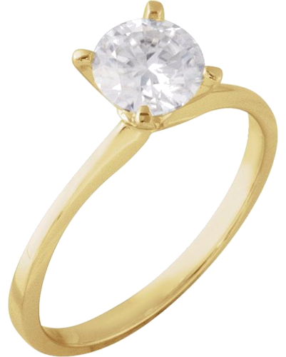 14K Yellow 6.5 mm Round Engagement Ring Mounting (3)