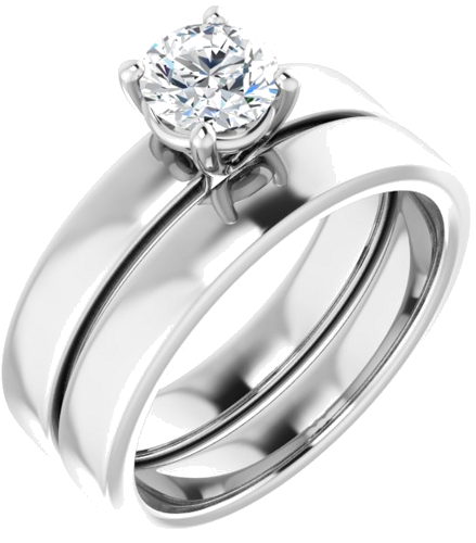 14K White 5.5 mm Round Solitaire Engagement Ring Mounting (6)