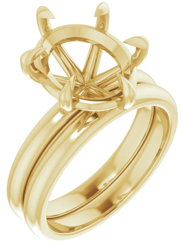 Sužadėtuvių Žiedas „Solitaire“ 585 Geltonojo Aukso Oval 12mm x 10mm (6)