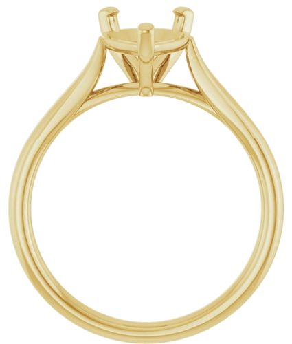 14K Yellow 10x7 mm Pear Engagement Ring Mounting (2)