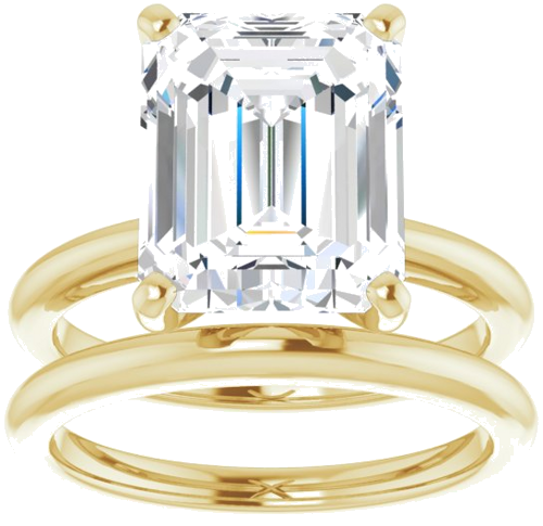 Sužadėtuvių Žiedas „Solitaire“ 585 Geltonojo Aukso Emerald 11mm x 9mm (8)