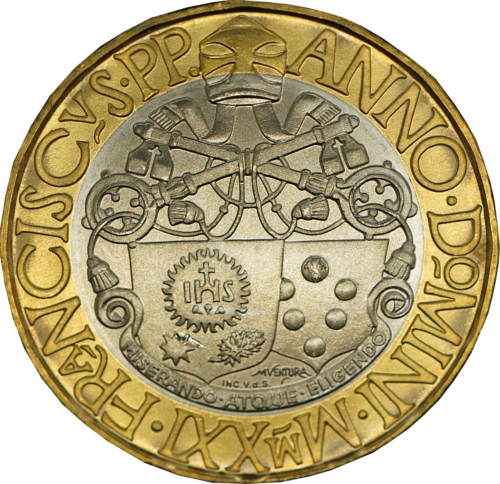 2021 Vatikanas BU Euro monetų rinkinys su 5 eurų moneta (5)