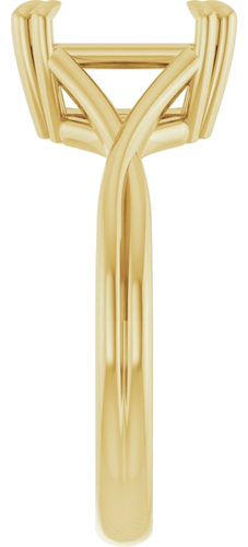 Sužadėtuvių Žiedas „Solitaire“ 585 Geltonojo Aukso Emerald 9mm x 7mm (4)