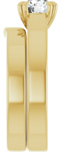 Sužadėtuvių Žiedas „Solitaire“ 417 Geltonojo Aukso Round 6.5mm (9)