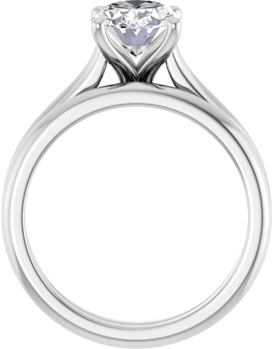 Sužadėtuvių Žiedas „Solitaire“ 417 Baltojo Aukso Oval 9mm x 7mm (7)