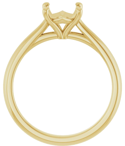 18K Yellow 9x7 mm Oval Solitaire Engagement Ring Mounting (2)