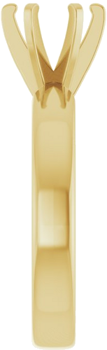 14K Yellow 6.5 mm Round Solitaire Engagement Ring Mounting (4)