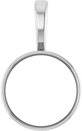 Sterling Silver 10 mm Round Bezel-Set Pendant Mounting (1)