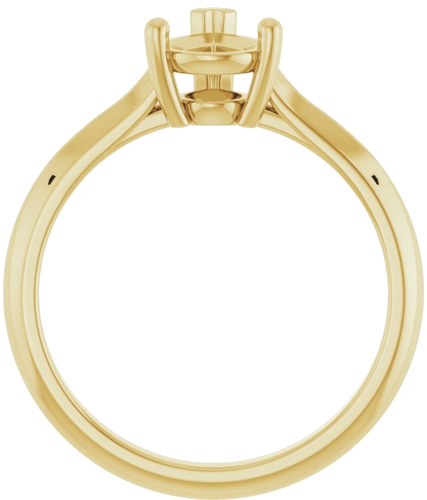 14K Yellow 8x6 mm Pear V-Prong Engagement Ring Mounting (2)