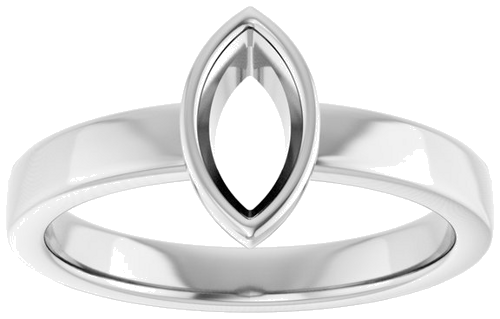 Sterling Silver 8x4 mm Marquise Solitaire Engagement Ring Mounting (3)