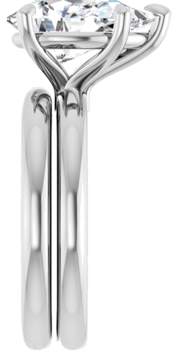 14K White 12x8 mm Pear Solitaire Engagement Ring Mounting (9)