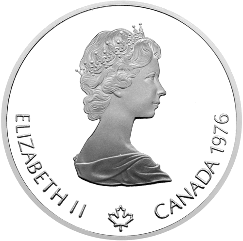 5 долара Олимпийско селище 1976 Канада сребърна монета (2)