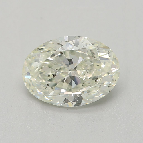0.81 carat Very Light Yellow Green-SI2 Natūralus Oval Deimantas (1)