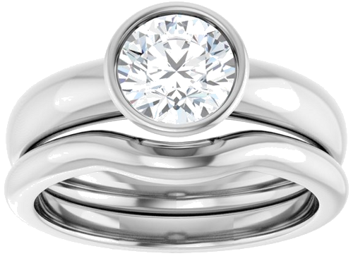 14K White 6.5 mm Round Engagement Ring Mounting (8)