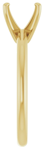 14K Yellow  7x7 mm Cushion Solitaire Engagement Ring Mounting (4)