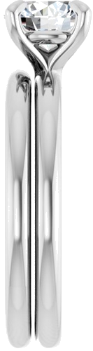 Sužadėtuvių Žiedas „Solitaire“ 750 Baltojo Aukso Round 6.5mm (9)