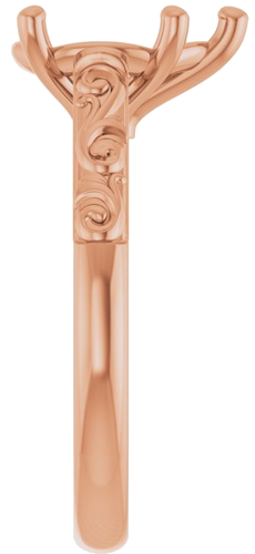 Sužadėtuvių Žiedas „Solitaire“ 585 Rožinis Aukso Pear Shape 10mm x 7mm (4)