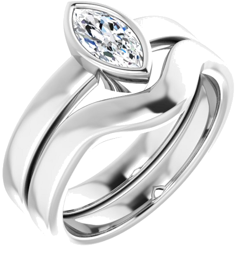 Sužadėtuvių Žiedas „Solitaire“ 925 Sidabro Marquise 8mm x 4mm (6)