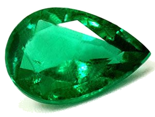 1.32 carat GREEN Pear Smaragdas (1)